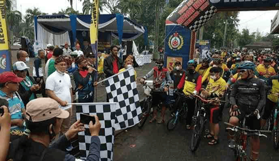 Peringati Milad ke-356 Tahun , Fun Bike Kesultanan Palembang Darussalam Bersama Pujakesuma Sumsel Berlangsung Meriah